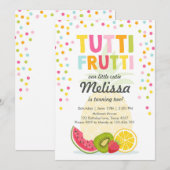 Tutti frutti invitation de fête Tutti frutti anniv (Devant / Derrière)