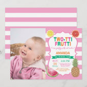 Tutti Frutti Invitation fête d'anniversaire 2e Ann (Devant / Derrière)