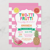 Tutti Frutti Invitation fête d'anniversaire 2e Ann (Devant / Derrière)