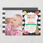 Tutti Frutti Invitation fête d'anniversaire 2e Ann (Devant / Derrière)