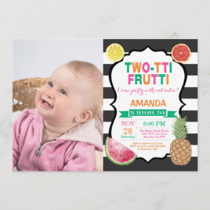 Tutti Frutti Invitation fête d'anniversaire 2e Ann