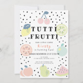 Tutti Frutti Pastel Fruit 2e verjaardag Kaart (Voorkant)