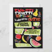 Tutti Frutti uitnodiging voor verjaardagsfeestje (Voorkant)