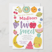 Tuttifrutti 2e verjaardag uitnodiging (Voorkant)