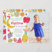 Tuttifrutti Birthday Invitation (Devant / Derrière)