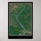 Tuttle Creek Reservoir Kansas Satellite Poster Map (Voorkant)