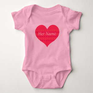 Tutu Baby Bodysuit met roze hart aan persoonlijke 