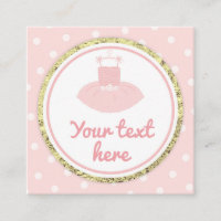 Tutu Baby shower Favor Tag