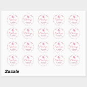 Tutu Ballerina Dance Any Age Birthday Party Ronde Sticker (Vel)