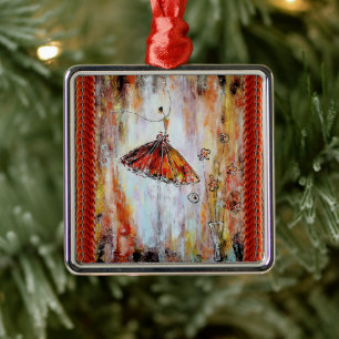 Tutu Ballerina  Metalen Ornament