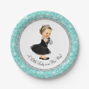 Tutu Ballerina Parel Kleine Dame Baby Meisje Showe Papieren Bordje