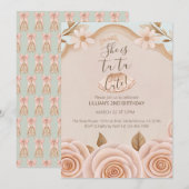 Tutu Ballet Dance Girls Second Birthday Invitation (Devant / Derrière)