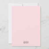 Tutu Cute Baby shower Invitation rose et gris (Dos)