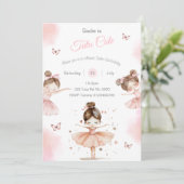 Tutu Cute ballerina 2e invitation anniversaire (Debout devant)