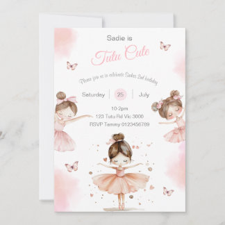 Tutu Cute ballerina 2e invitation anniversaire