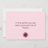 Tutu Cute/Ballerina Animaux Merci Cartes (Dos)