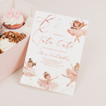 Tutu Cute Ballerina Invitation Anniversaire