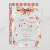 Tutu Cute Ballet Second Birthday Invitation (Devant / Derrière)