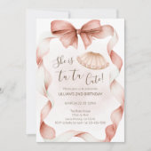 Tutu Cute Ballet Second Birthday Invitation Kaart (Voorkant)