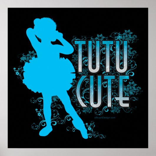 TuTu Cute (blauw) Poster (Voorkant)