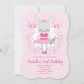 Tutu Cute Bunny Invitation Anniversaire (Devant)