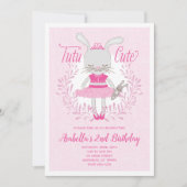 Tutu Cute Bunny Invitation Anniversaire (Devant)