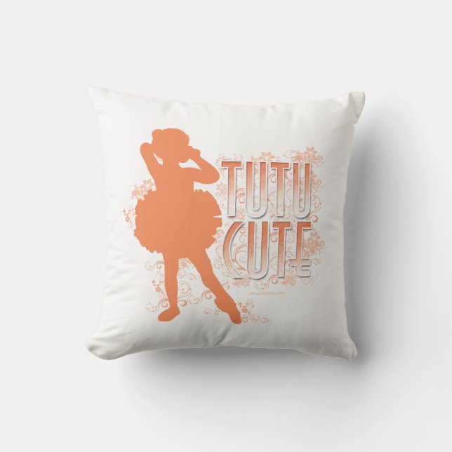 Tutu Cute (orange) Lève oreiller (Recto)