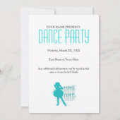 Tutu Cute Party of overw-uitnodiging Kaart (Achterkant)