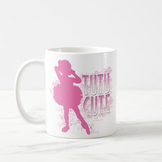 Tutu Cute (Rose) Café Mug (Gauche)
