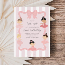 Tutu de ballerine rose Invitation d'anniversaire m