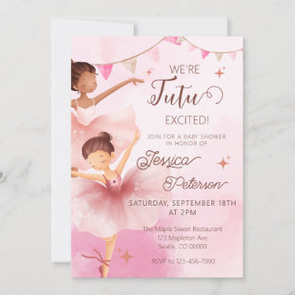 Tutu excite Invitation Baby Shower de Ballet de Da