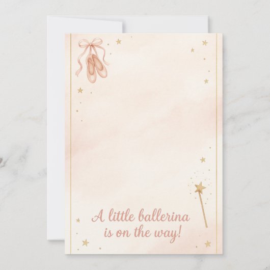 Tutu Excited Ballerina Baby Shower Invitation (Dos)