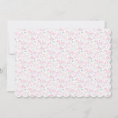 Tutu Gris Rose Bébé Douche Invitations (Dos)