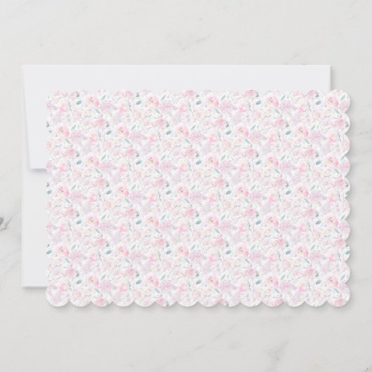 Tutu Gris Rose Bébé Douche Invitations (Dos)
