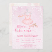 tutu mignon invitation aquarelle danseuse rose (Devant / Derrière)