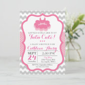 Tutu mignon - invitation de baby shower (Debout devant)