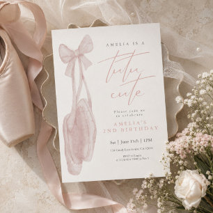 Tutu Mooie Ballerina Schoenen Meisje 2e Verjaardag Kaart