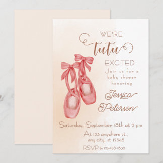 Tutu opgewonden Ballerina Baby Shower Kaart