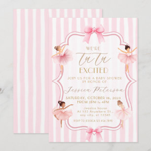 Tutu Opgewonden Ballerina Ballet Baby Shower Kaart