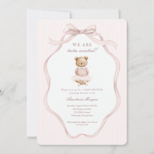 Tutu Opgewonden Roze Coquette Teddybeer Baby Borre Kaart