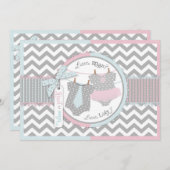 Tutu ou Cravate Invitation de la Fête de révélatio (Devant / Derrière)