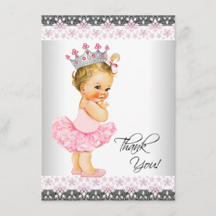 Tutu Princess Baby shower Bedankt