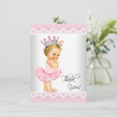 Tutu Prinses Baby Shower Bedankt (Staand voorkant)