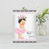 Tutu Prinses Babyshower Bedankt (Staand voorkant)