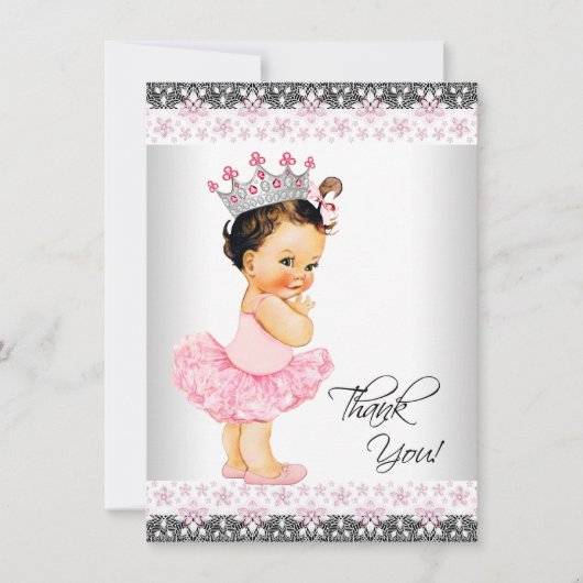 Tutu Prinses Babyshower Bedankt (Voorkant)