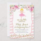 tutu rose fille invitation (Devant)