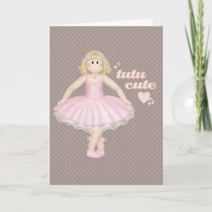 Tutu Schattige (blond) - Wenskaart Kaart