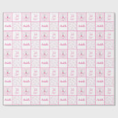 Tutu Schattige Bunny gepersonaliseerd Cadeaupapier (Vlak)