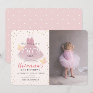 Tutu Schattigee Ballerina Roze & Gouden Foto 2e Ve Kaart