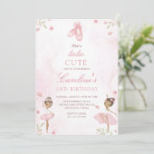 Tutu Schattigee balletdanser Ballerina Verjaardag Kaart (Staand voorkant)